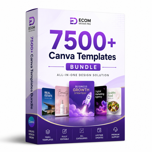 7500+ Canva Templates Mega
Pack
Viral Designs for
Business & Social Media